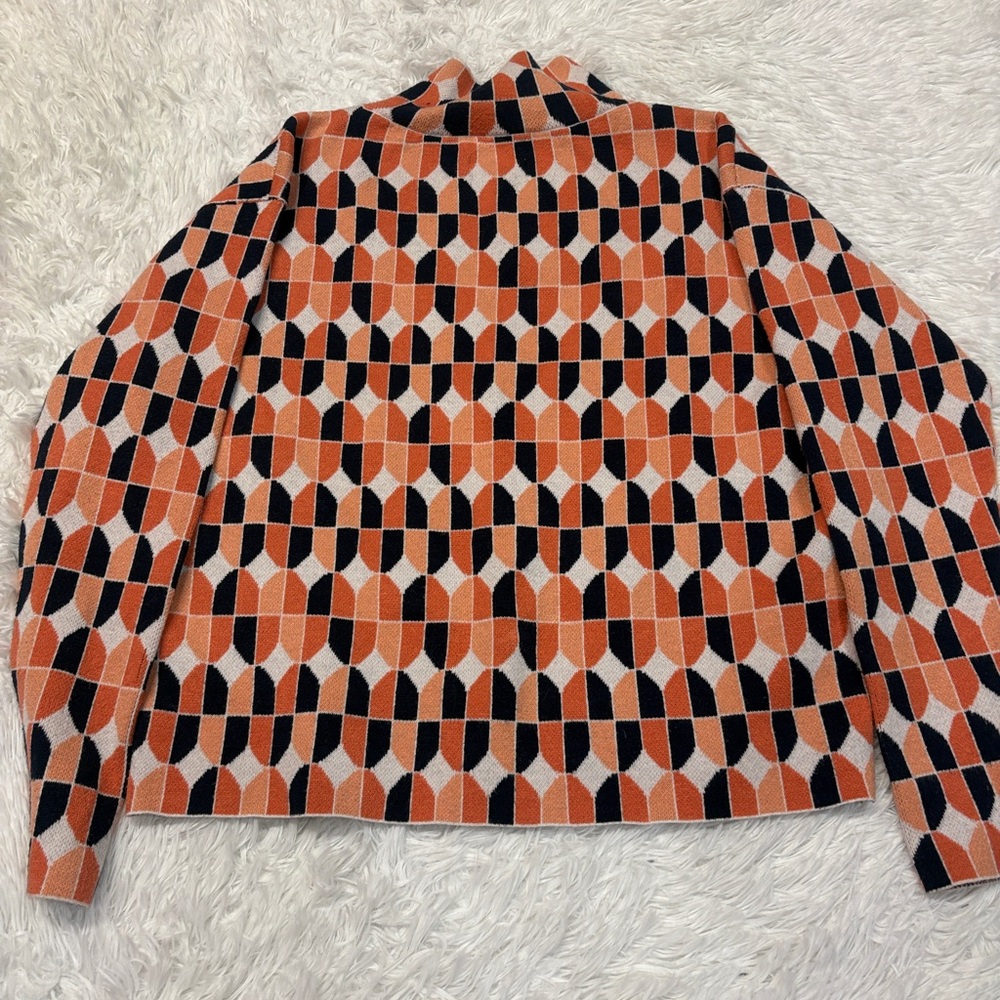 Anthropologie Maeve Carys Mock Neck Sweater Orange - Picture 4 of 4